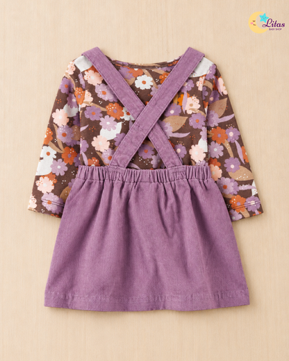 🐱Original Carter’s Baby Girl 3-Piece Dress Set with Tights – Kitty Floral