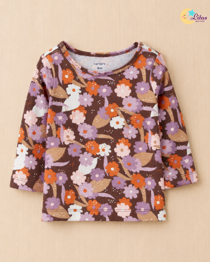 🐱Original Carter’s Baby Girl 3-Piece Dress Set with Tights – Kitty Floral