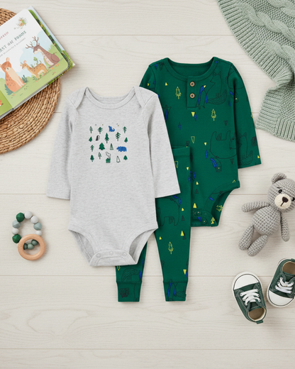 💙 Baby Boy "Rescue & Dino" All-Carter’s Value Pack – 9-Piece Boutique Mega Collection