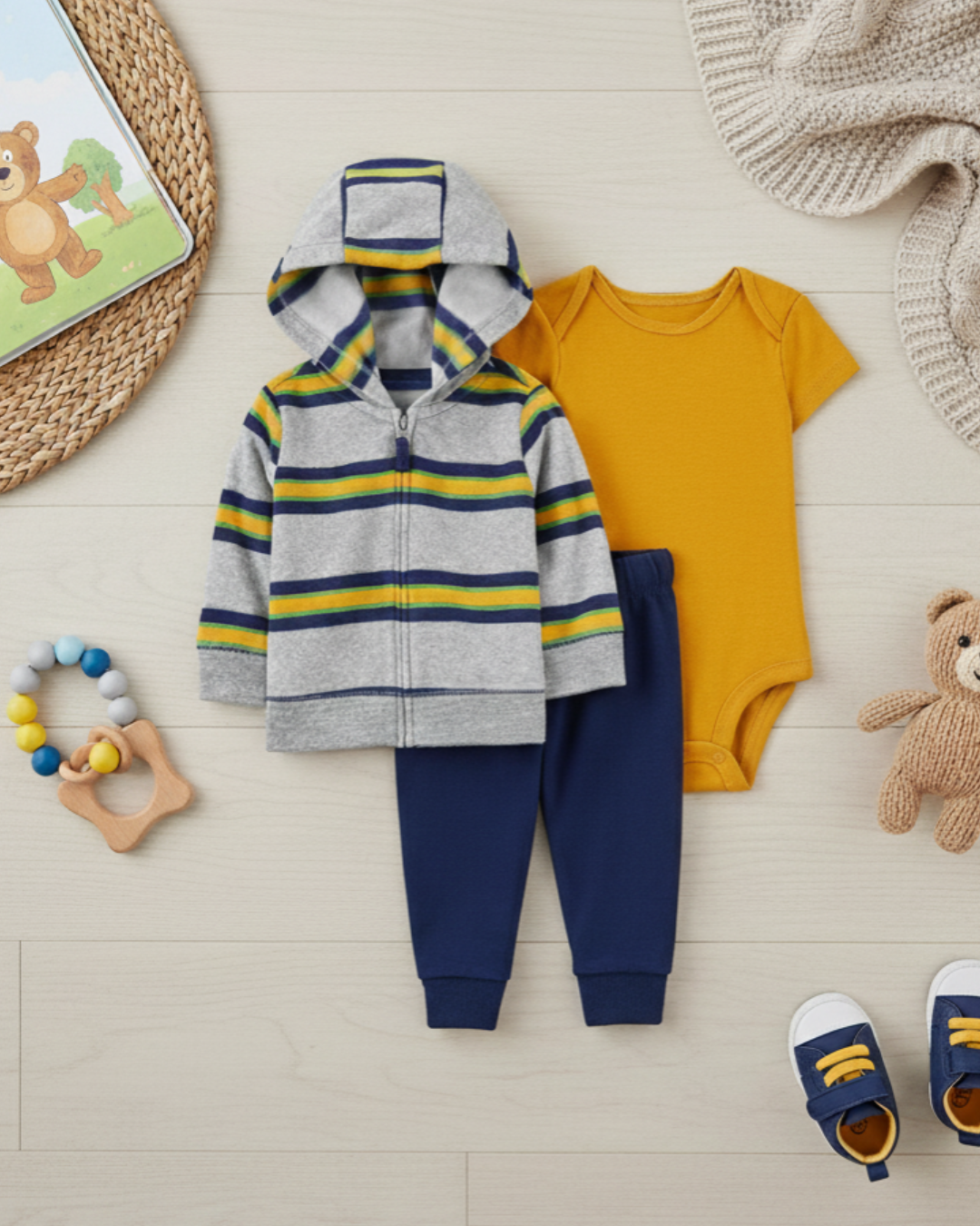 💙 Baby Boy "Polar Friends" All-Carter’s Value Pack – 8-Piece Boutique Collection