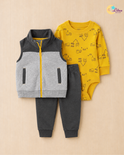 💙 Baby Boy "Little Builder" All-Carter’s Value Pack – 7-Piece Boutique Collection