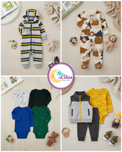 💙 Baby Boy "Wild Expedition" All-Carter’s Value Pack – 9-Piece Boutique Collection