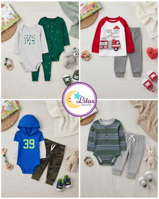 💙 Baby Boy "Little Hero" All-Carter’s Value Pack – 9-Piece Boutique Mega Collection