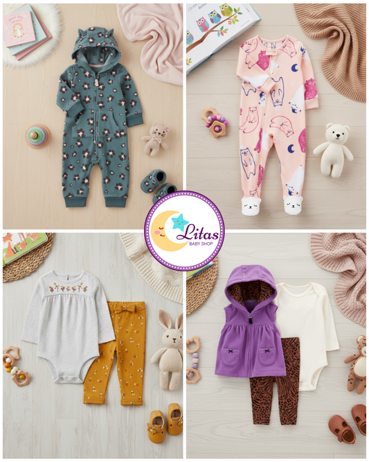 🌸 Baby Girl "Winter Bloom" All-Carter’s Value Pack – 7-Piece Boutique Collection