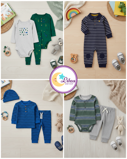💙 Baby Boy "Little Woods" All-Carter’s Value Pack – 9-Piece Boutique Mega Collection
