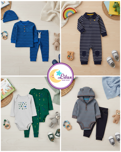 💙 Baby Boy "Little Captain" All-Carter’s Value Pack – 9-Piece Boutique Mega Collection