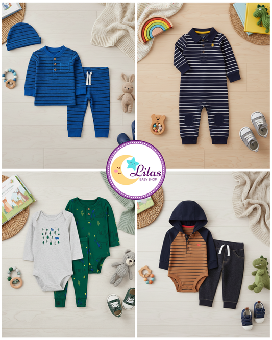 💙 Baby Boy "North Woods" All-Carter’s Value Pack – 9-Piece Boutique Mega Collection