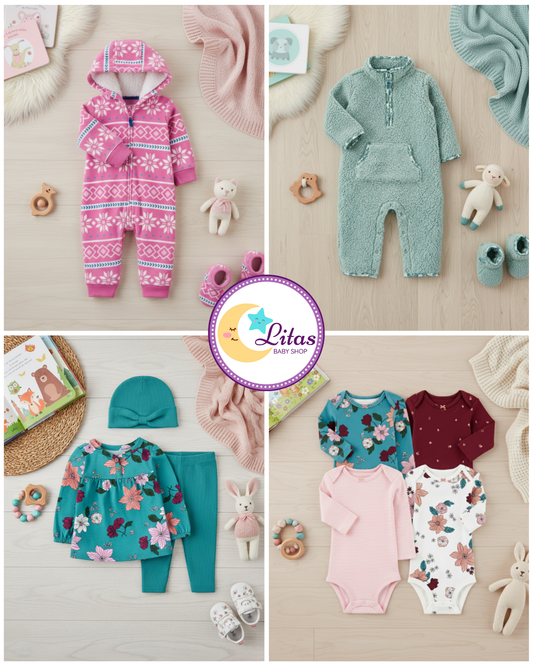 🌸 Baby Girl "Floral Frost" All-Carter’s Value Pack – 9-Piece Boutique Collection