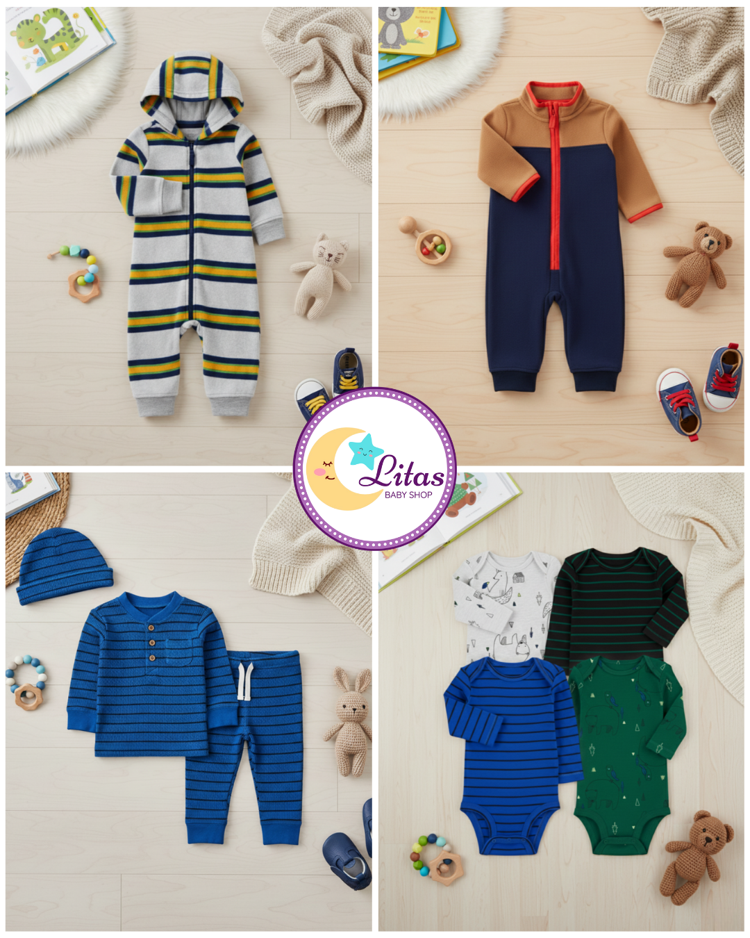 💙 Baby Boy "North Explorer" All-Carter’s Value Pack – 9-Piece Boutique Collection